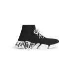 Men’s Speed 2.0 Lace-up Graffiti Recycled Knit Sneaker  in Black